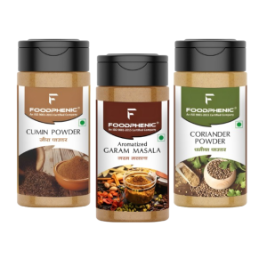 Foodphenic Jeera Powder 100g + Dhaniya Powder 100g + Garam Masala 100g Combo | Everyday Flavor Pack