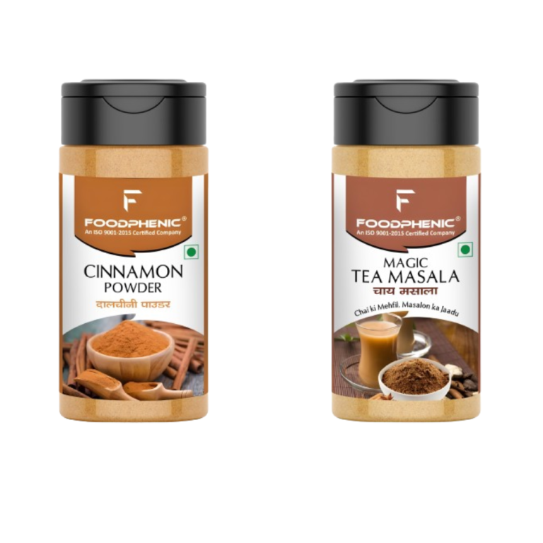 Foodphenic Magic Tea Masala 100g + Cinnamon Powder 100g Combo | Chai & Kitchen Spice Pack